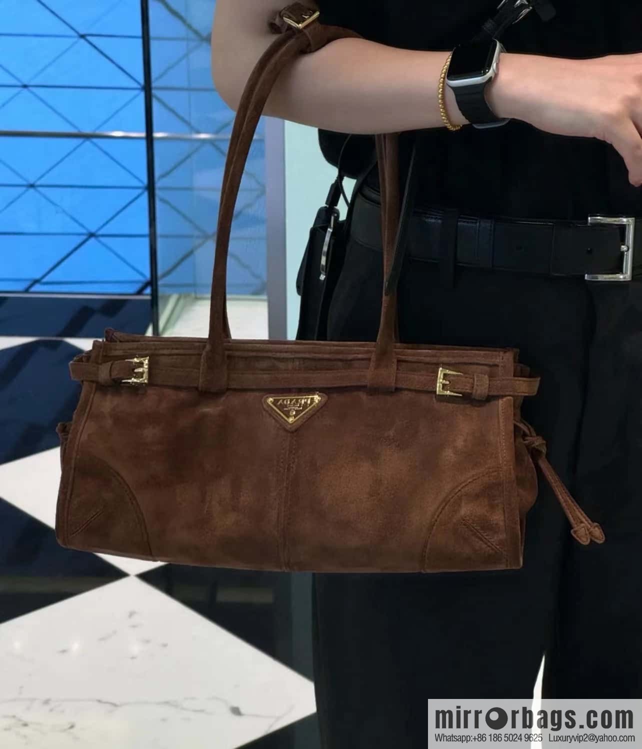 PRADA 🎉 LusSo lf 🎉 1BA426 🎉🎉 dark brown