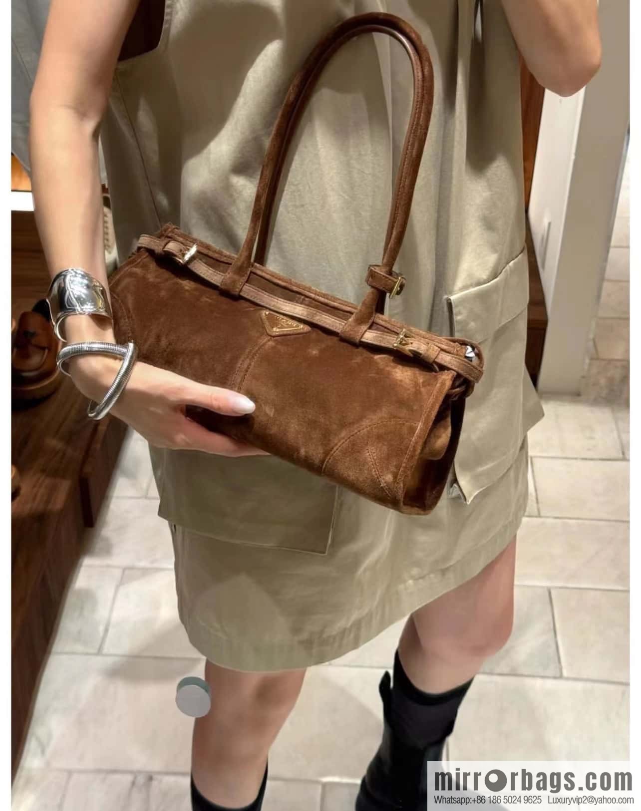 PRADA 🎉 LusSo lf 🎉 1BA426 🎉🎉 dark brown