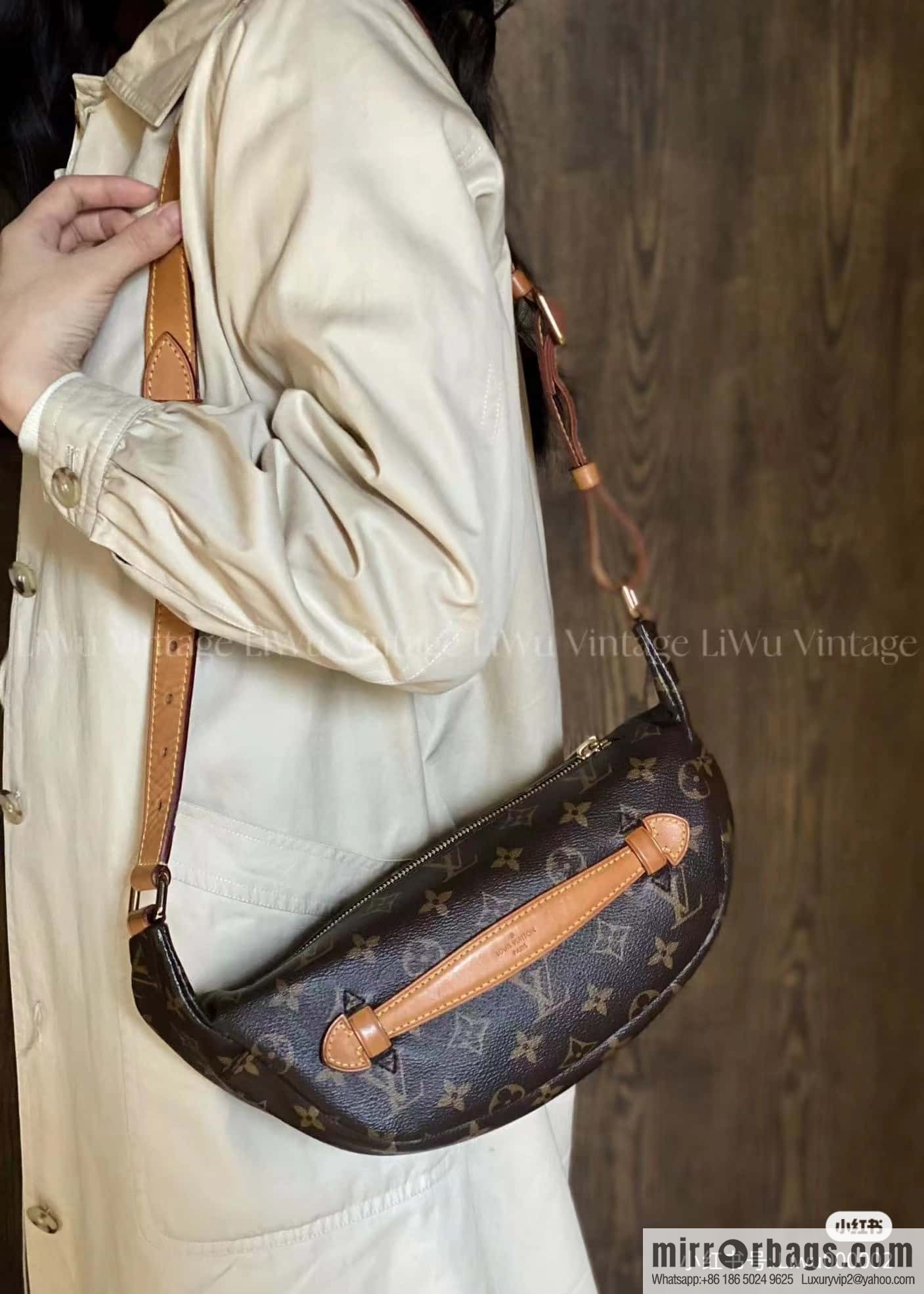 LV ππππππ chip diamond beating code fanny pack series #M