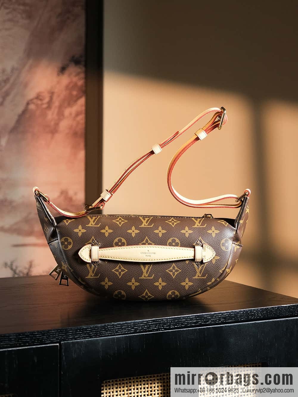 LV ππππππ chip diamond beating code fanny pack series #M
