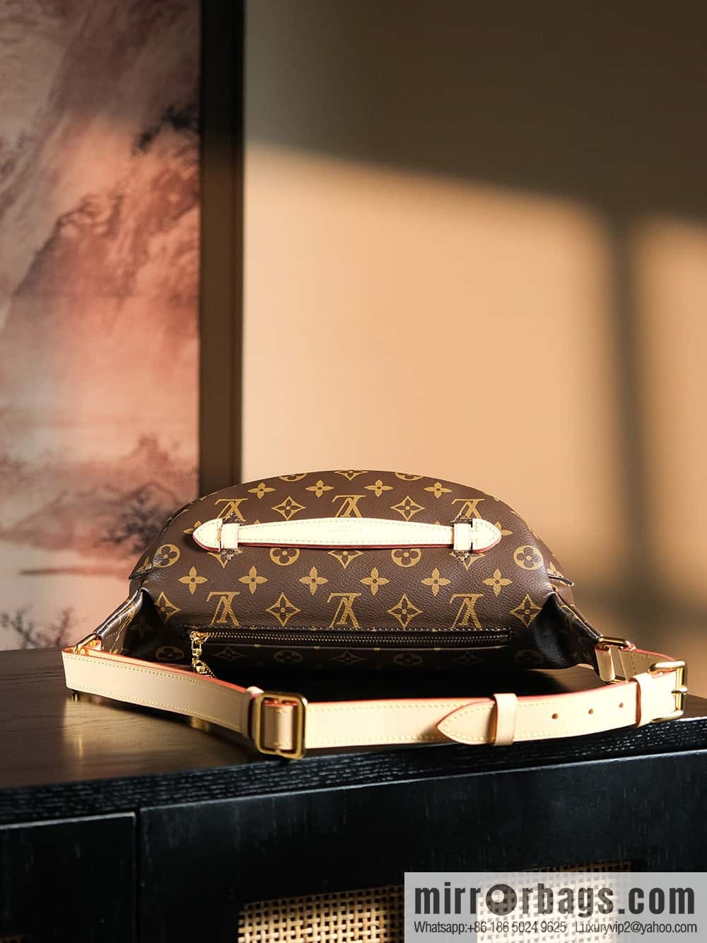 LV ππππππ chip diamond beating code fanny pack series #M