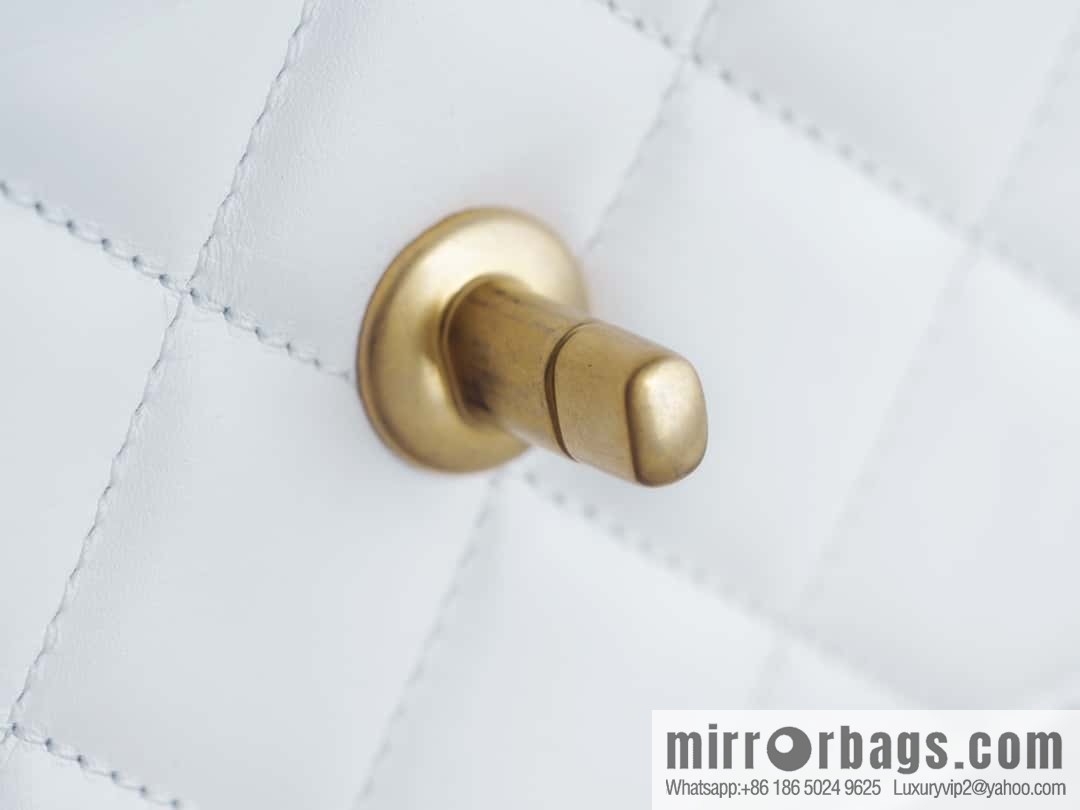 𝗖𝗛𝗔𝗡𝗘𝗟 𝟐𝟒𝐂 | original calfskin, double gold ball white AS2649