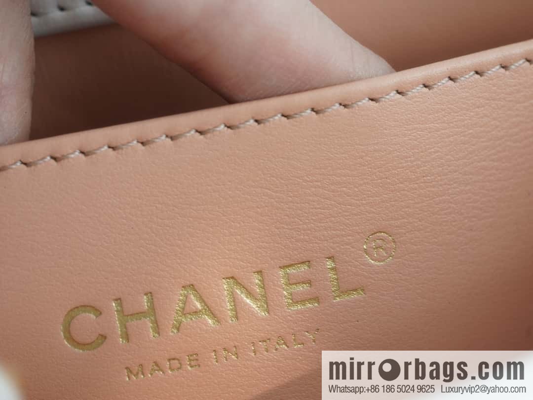 𝗖𝗛𝗔𝗡𝗘𝗟 𝟐𝟒𝐂 | original calfskin, double gold ball white AS2649
