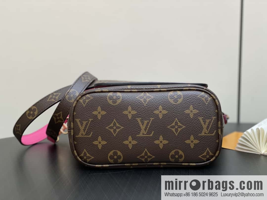 [Boutique‑grade] M12106 presbyopia rose red, double-sided shopping bag series Neverfull Bandoulière Inside Out BB handbag
