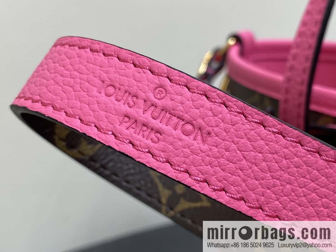 [Boutique‑grade] M12106 presbyopia rose red, double-sided shopping bag series Neverfull Bandoulière Inside Out BB handbag