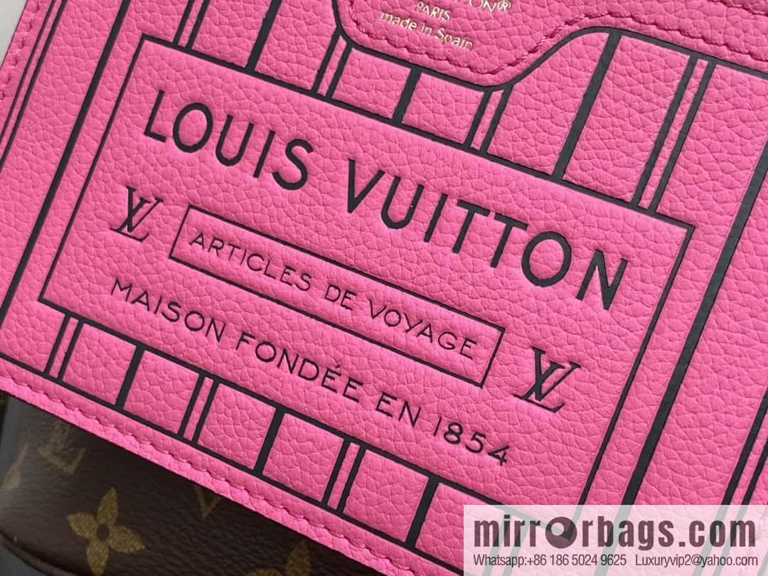[Boutique‑grade] M12106 presbyopia rose red, double-sided shopping bag series Neverfull Bandoulière Inside Out BB handbag