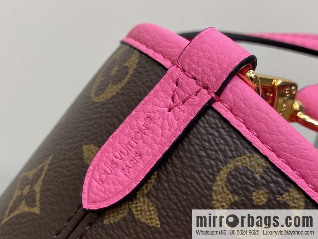 [Boutique‑grade] M12106 presbyopia rose red, double-sided shopping bag series Neverfull Bandoulière Inside Out BB handbag