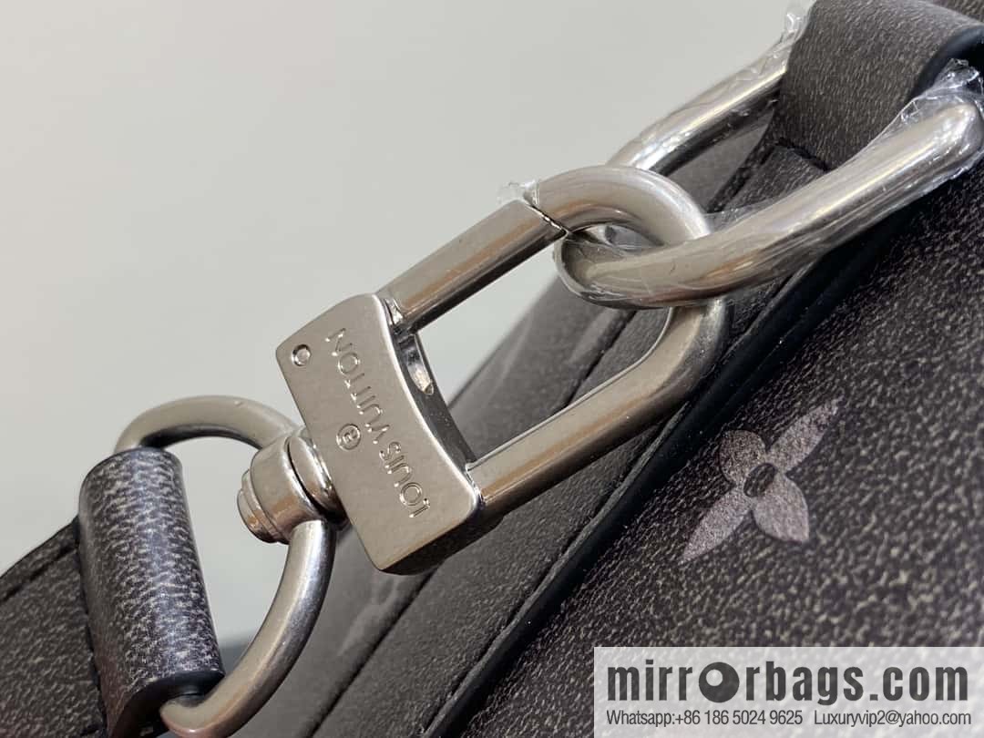 [Boutique‑grade] M11595 black full leather, men's bag, pillow bag series KEEPALL BANDOULIZRE 25 handbag