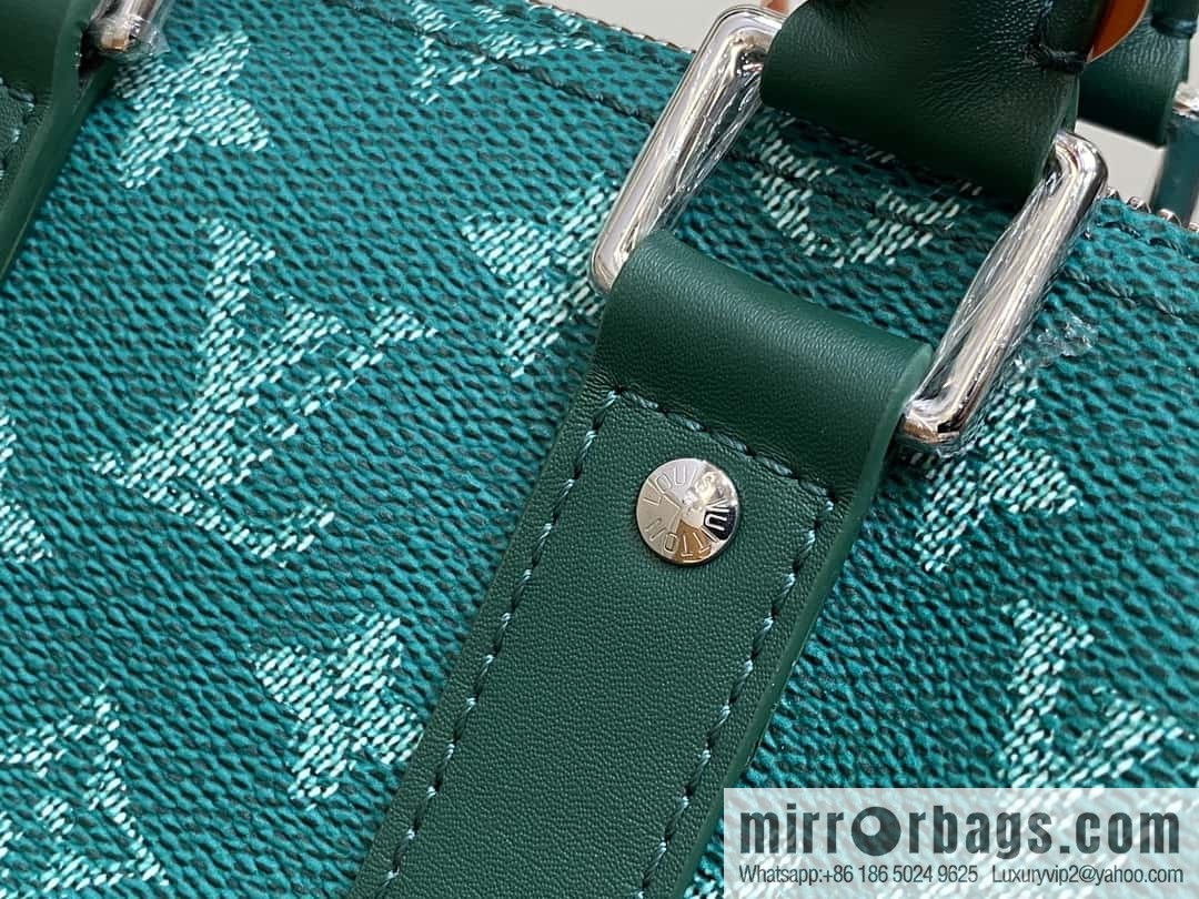 [Boutique‑grade] M12687 green, men's bag, pillow bag, speedy series KEEPALL BANDOULIZRE 25 handbag