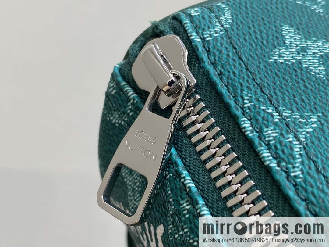 [Boutique‑grade] M12687 green, men's bag, pillow bag, speedy series KEEPALL BANDOULIZRE 25 handbag