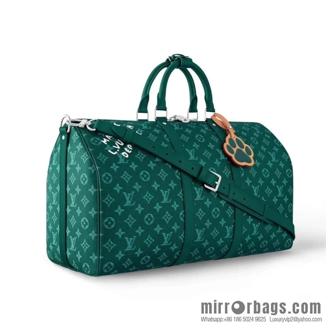 [Boutique‑grade] M11541 green, travel bag series, the new KEEPALL BANDOULIZRE 50 travel bag of the season