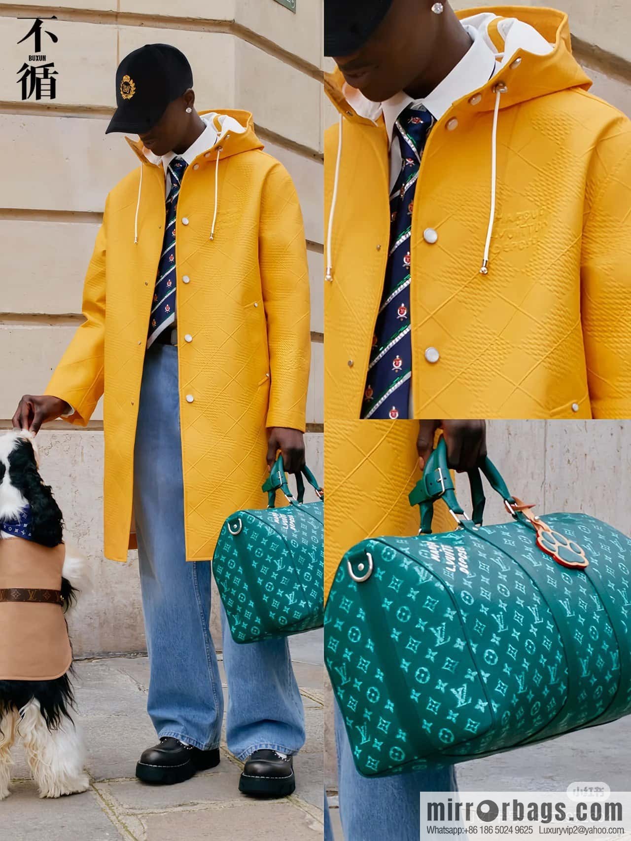 [Boutique‑grade] M11541 green, travel bag series, the new KEEPALL BANDOULIZRE 50 travel bag of the season