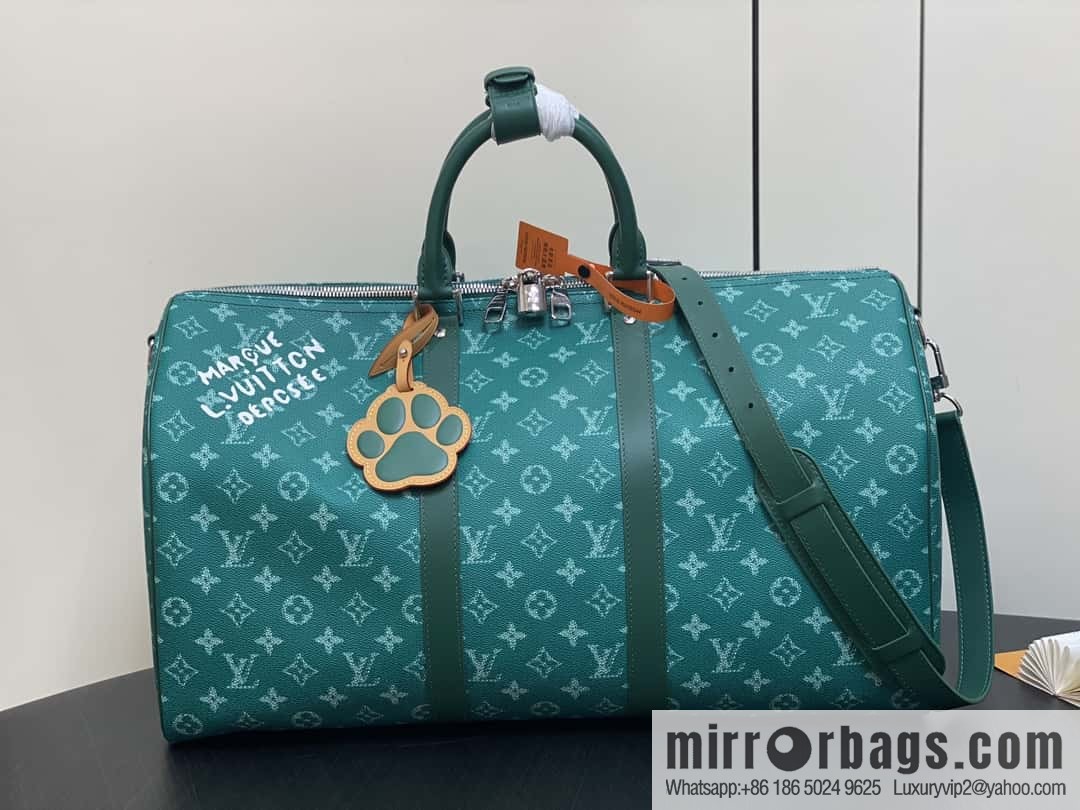 [Boutique‑grade] M11541 green, travel bag series, the new KEEPALL BANDOULIZRE 50 travel bag of the season