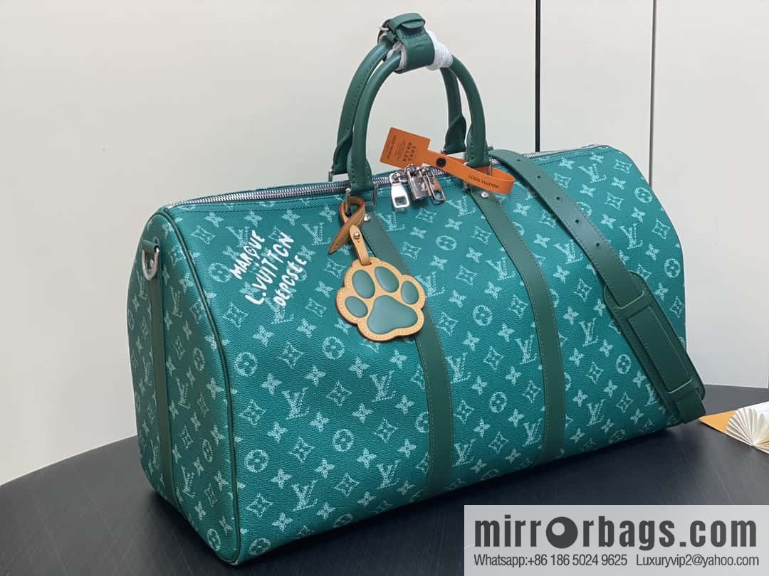 [Boutique‑grade] M11541 green, travel bag series, the new KEEPALL BANDOULIZRE 50 travel bag of the season