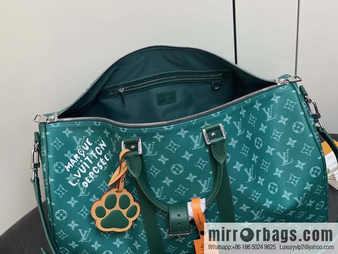 [Boutique‑grade] M11541 green, travel bag series, the new KEEPALL BANDOULIZRE 50 travel bag of the season