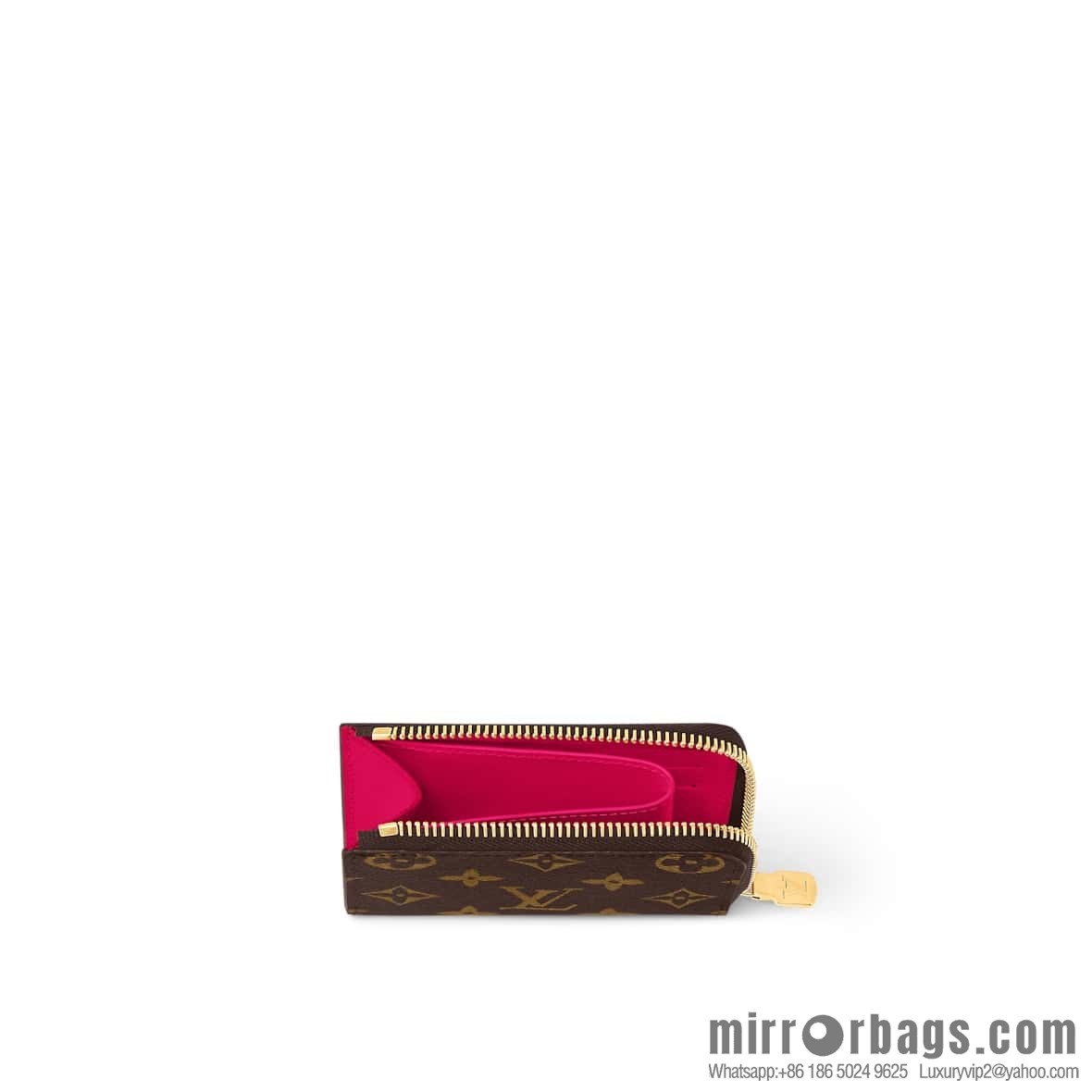 [Boutique‑grade] M83676 presbyopia rose red, zipper wallet series NEW Noah Compact wallet