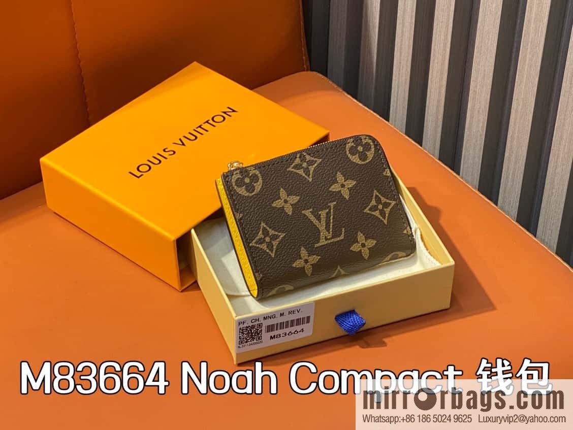 [Boutique‑grade] M83644 presbyopia yellow, zipper wallet series NEW Noah Compact wallet