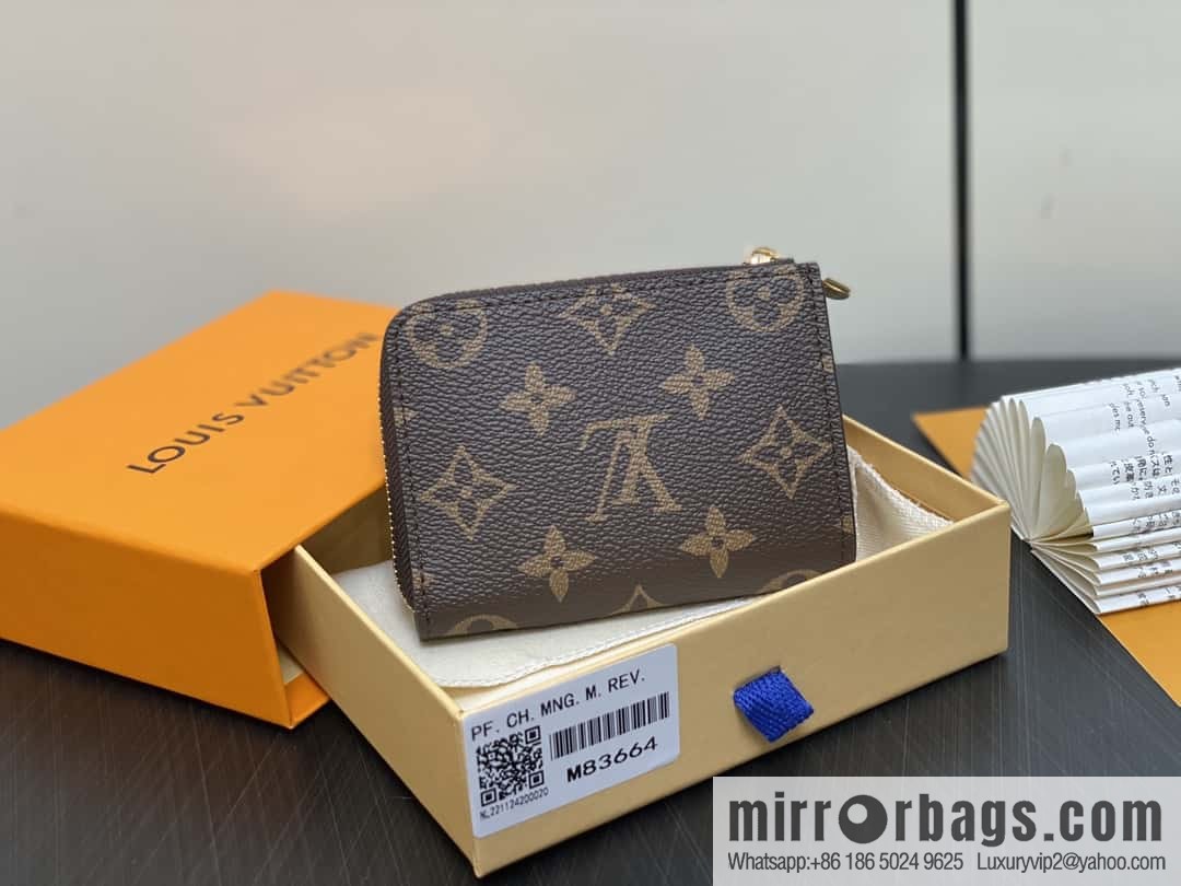 [Boutique‑grade] M83644 presbyopia yellow, zipper wallet series NEW Noah Compact wallet