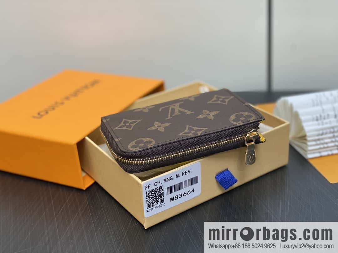 [Boutique‑grade] M83644 presbyopia yellow, zipper wallet series NEW Noah Compact wallet