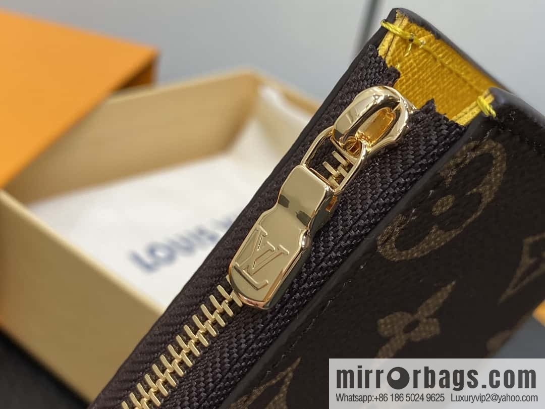 [Boutique‑grade] M83644 presbyopia yellow, zipper wallet series NEW Noah Compact wallet