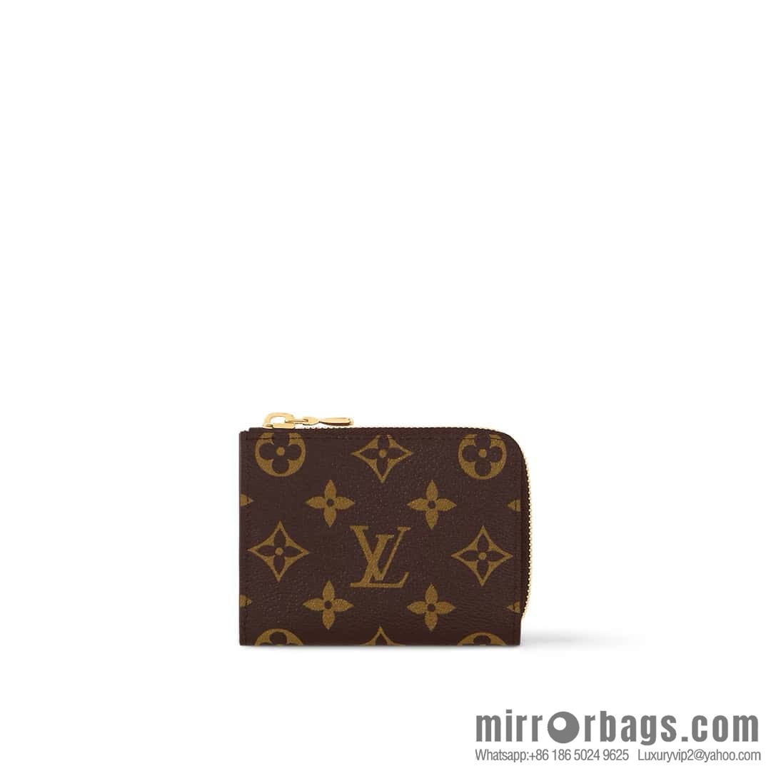 [Boutique‑grade] M83476 presbyopia brown, zipper wallet series NEW Noah Compact wallet