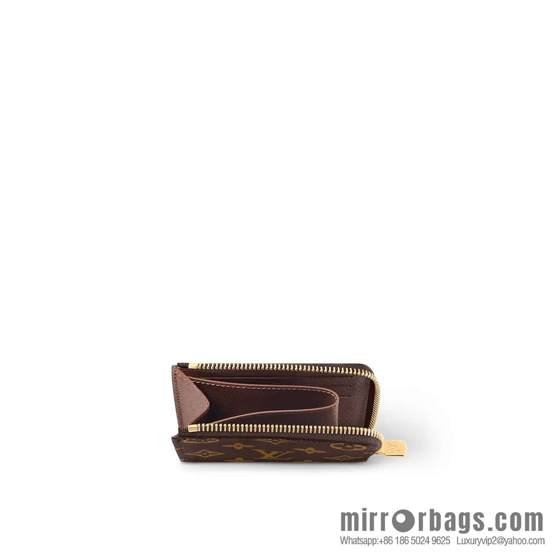 [Boutique‑grade] M83476 presbyopia brown, zipper wallet series NEW Noah Compact wallet