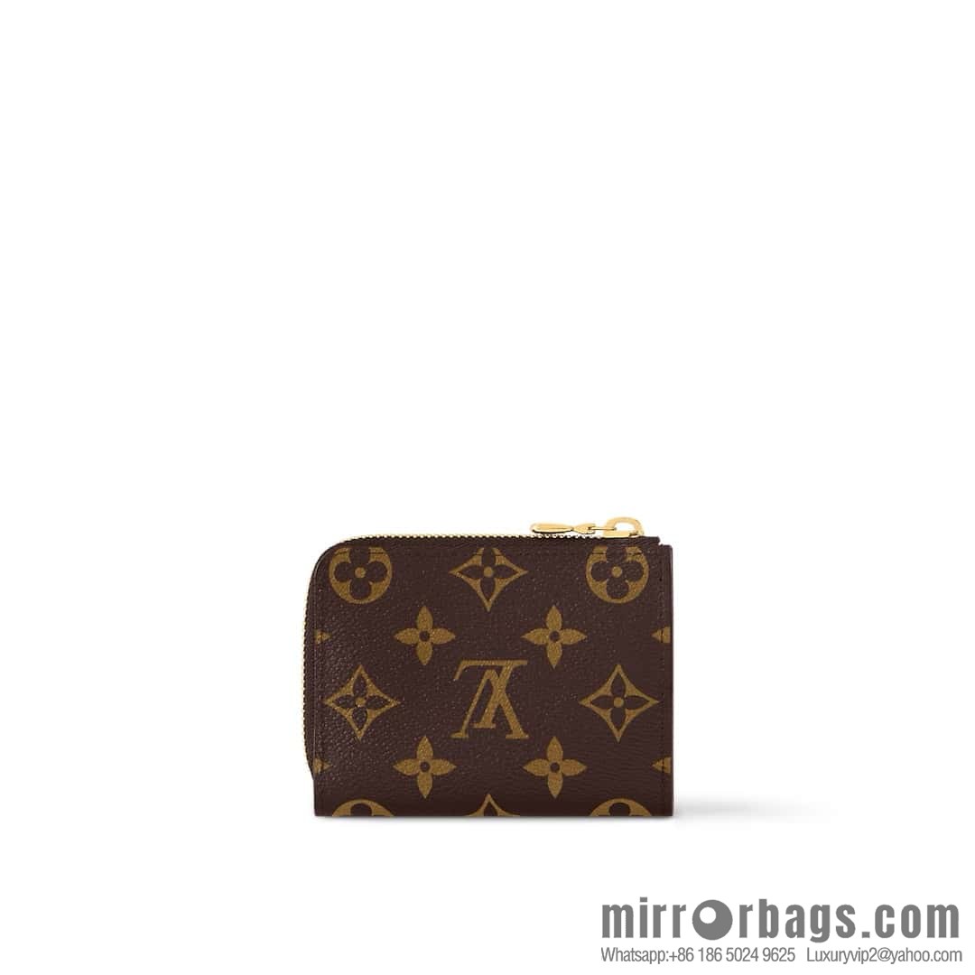 [Boutique‑grade] M83476 presbyopia brown, zipper wallet series NEW Noah Compact wallet