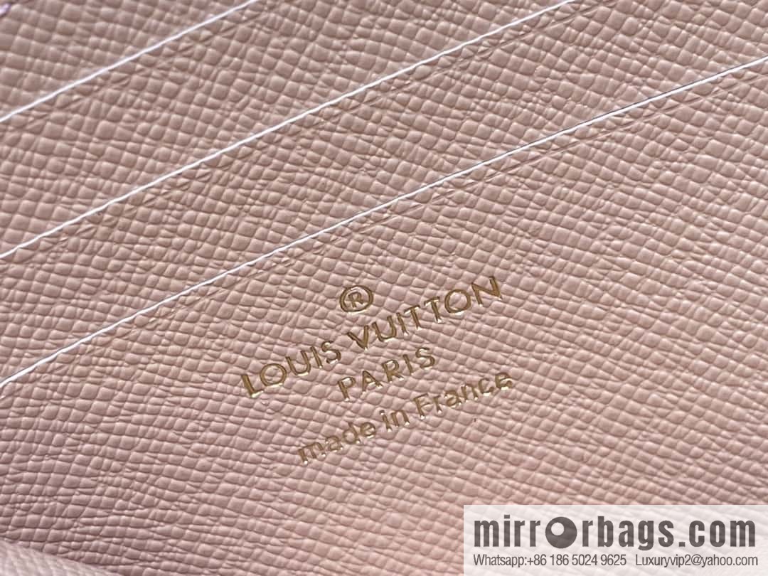 [Boutique‑grade] M83476 presbyopia pink, zipper wallet series NEW Noah Compact wallet