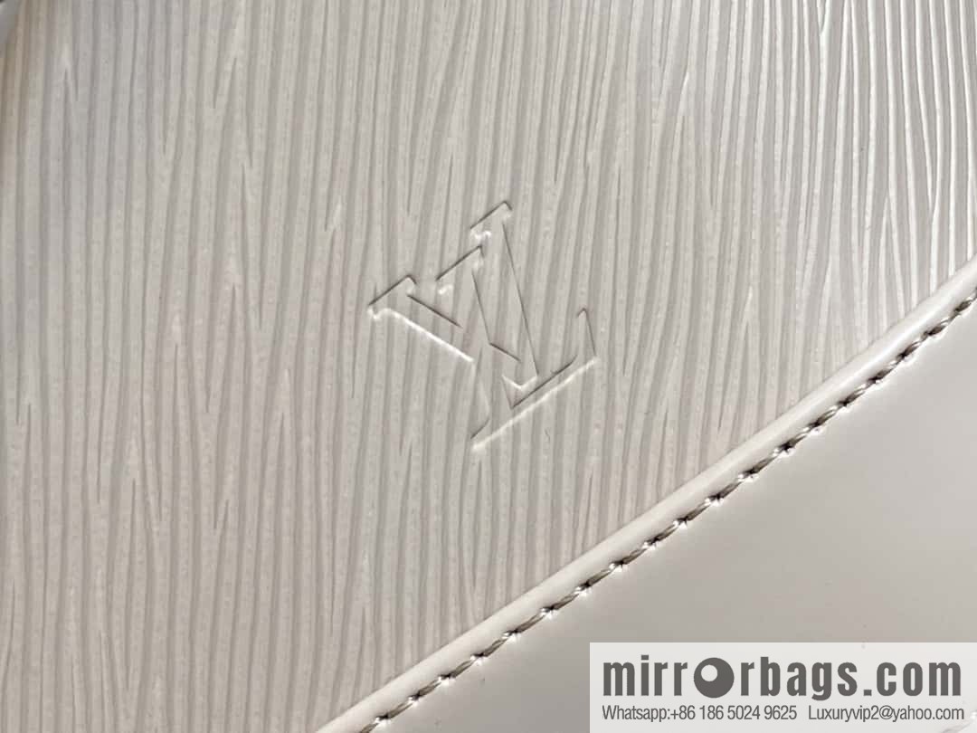 [Boutique‑grade] M12848 quartz white/large, water ripple bucket bag series Noe MM bucket bag