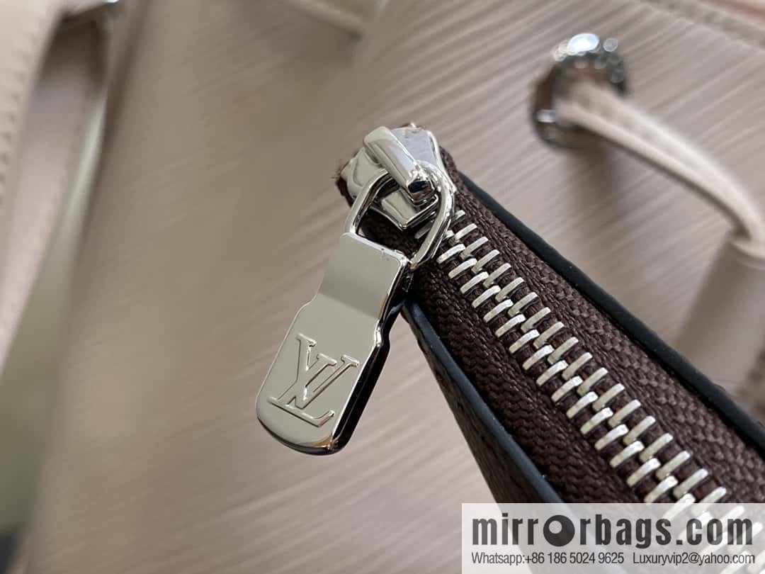 [Boutique‑grade] M12848 quartz white/small, water ripple bucket bag series Noé BB bucket bag