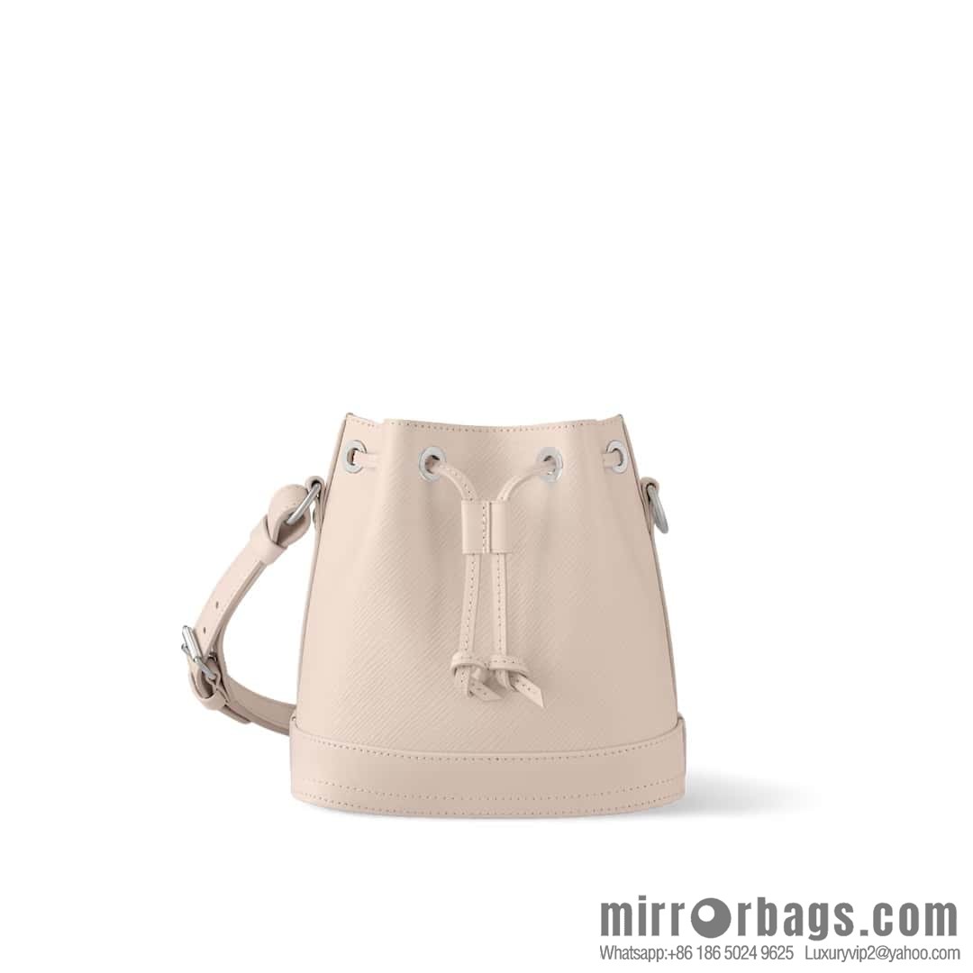 [Boutique‑grade] M12848 quartz white/small, water ripple bucket bag series Noé BB bucket bag
