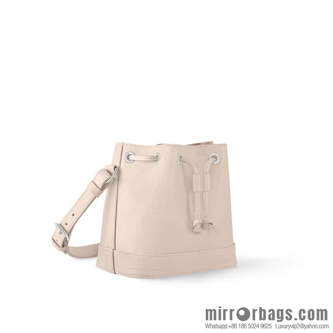 [Boutique‑grade] M12848 quartz white/small, water ripple bucket bag series Noé BB bucket bag