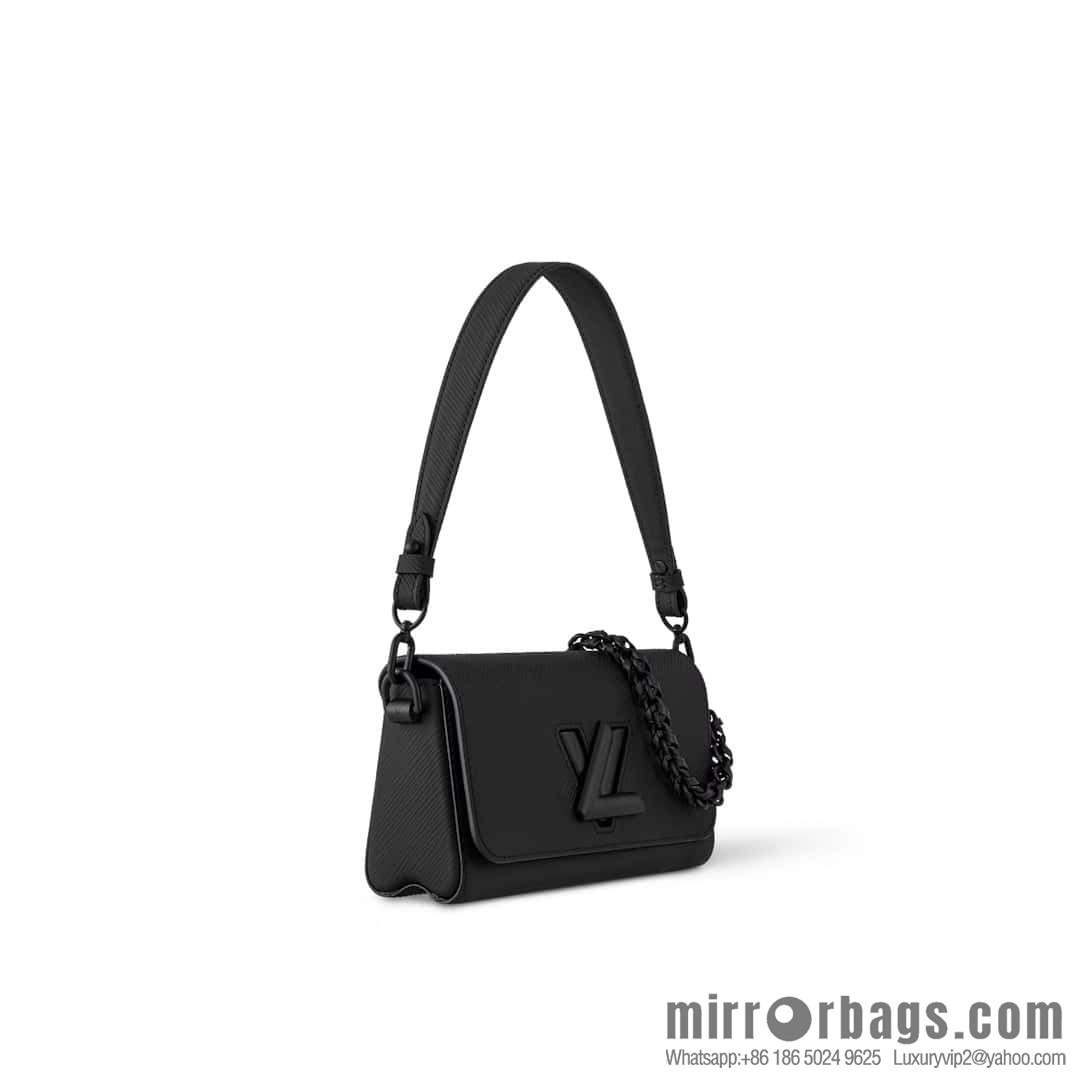 [Boutique‑grade] M25336 black, Darth Vader water ripple chain bag Twist West handbag M24549 24603