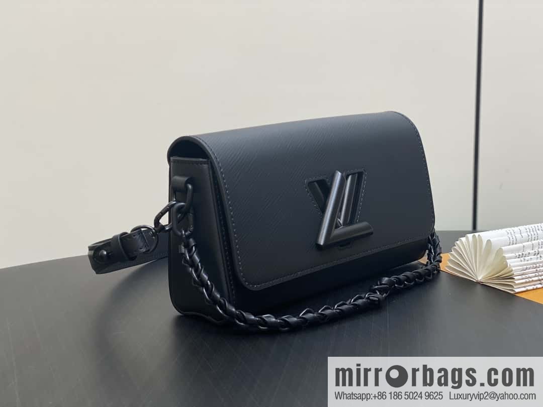 [Boutique‑grade] M25336 black, Darth Vader water ripple chain bag Twist West handbag M24549 24603