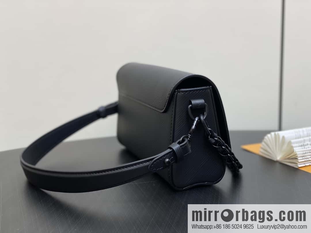 [Boutique‑grade] M25336 black, Darth Vader water ripple chain bag Twist West handbag M24549 24603