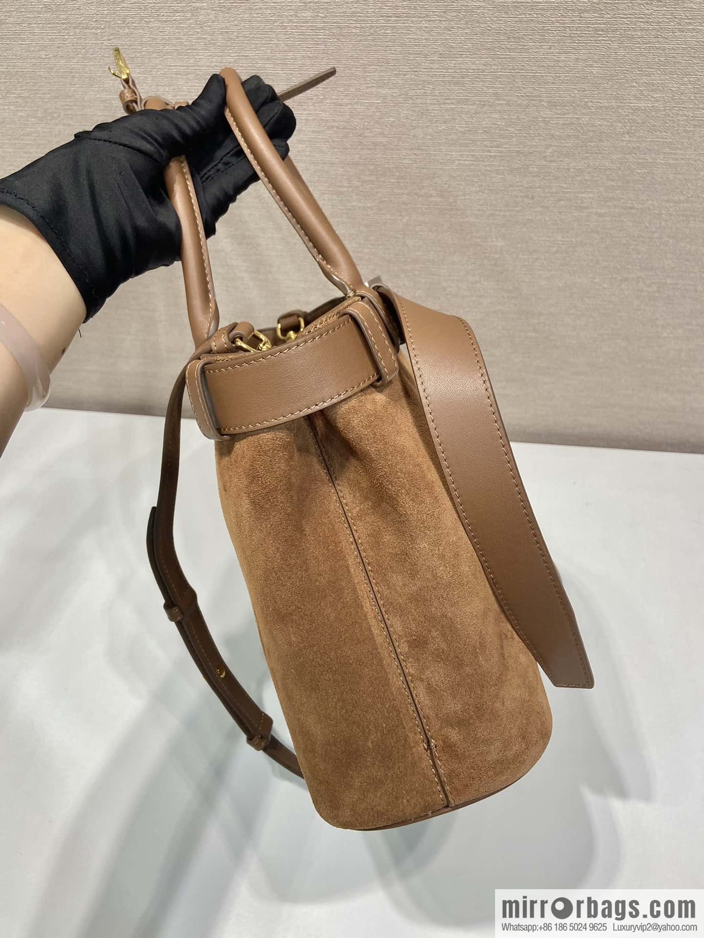 PRADA 🎉 new women's bag 🎉 1BA434 fleece leather🎉🎉