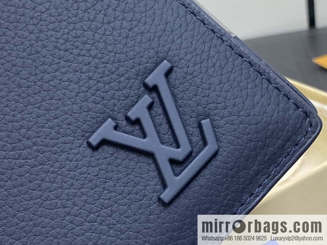 [Boutique‑grade] M11531 dark blue full leather, short suit clip series MULTIPLE wallet m82273 82274 82808 Multiple wallets