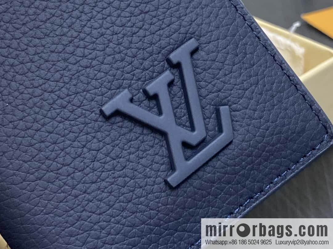 [Boutique‑grade] M11489 dark blue, full leather card bag wallet series, pocket Aer wallet M81730 69979