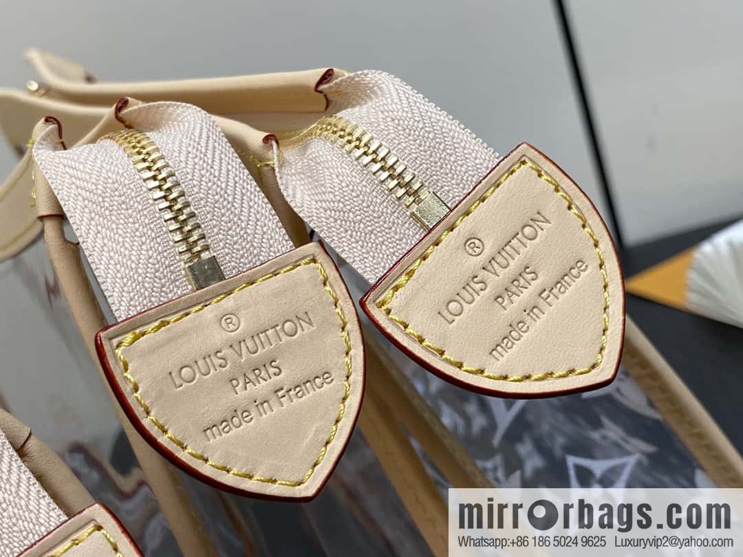 [Boutique‑grade] M11390 transparent, three-piece handbag clutch bag series Trio Poche Toilette handbag