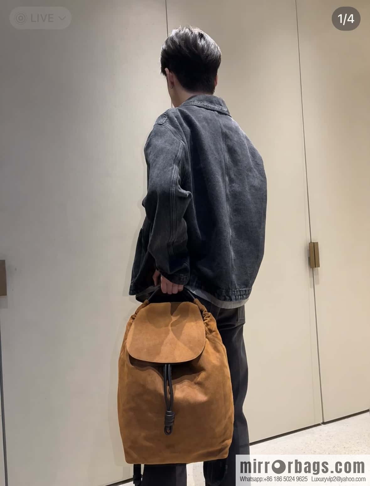 LOEWE Luo's new suede cotton backpack 🎒 0903