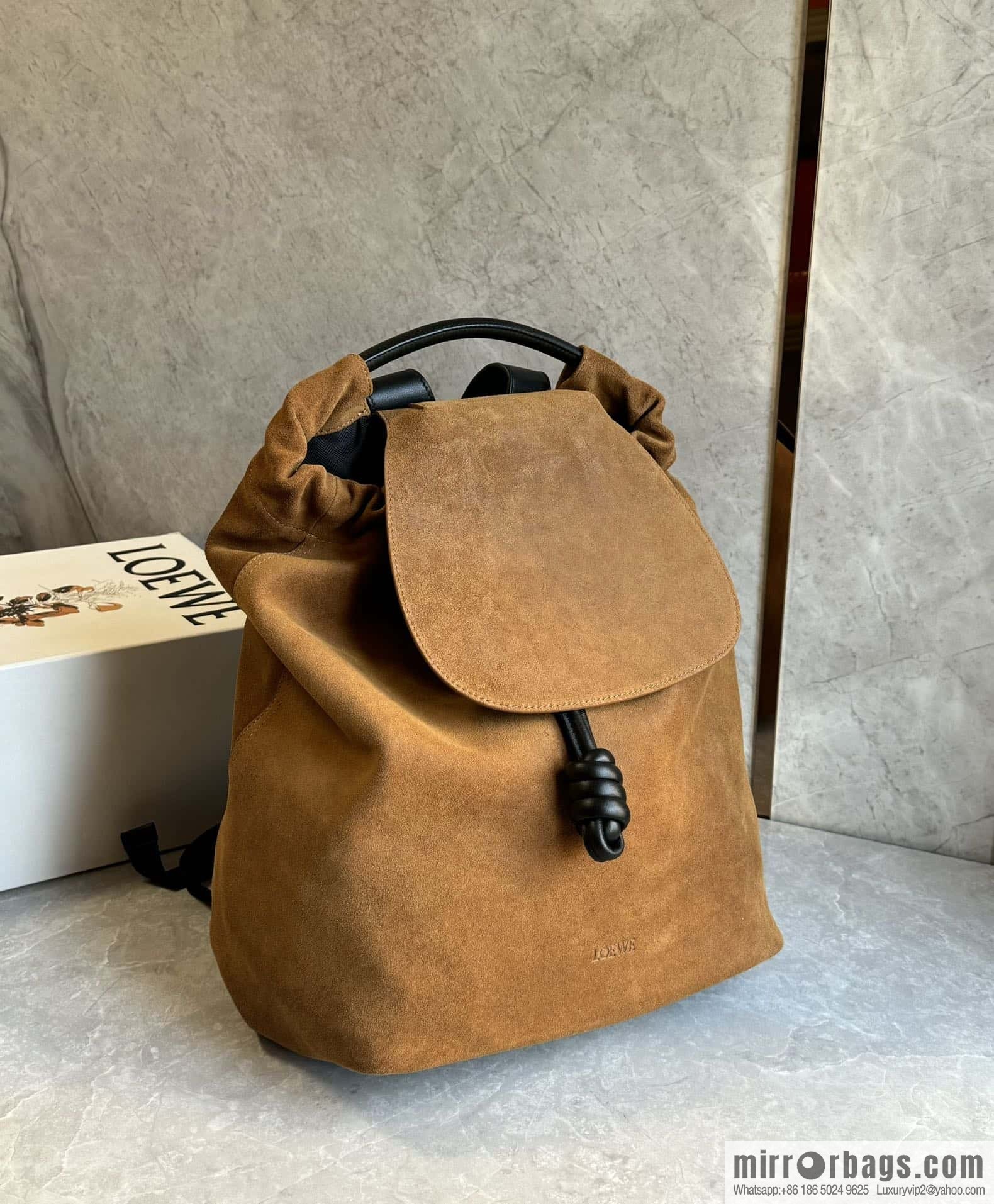 LOEWE Luo's new suede cotton backpack 🎒 0903