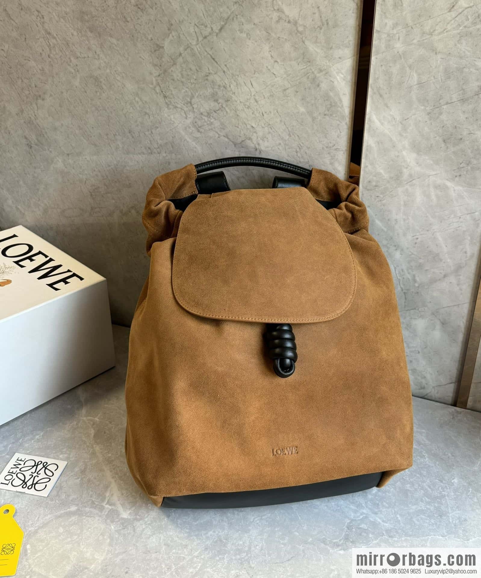 LOEWE Luo's new suede cotton backpack 🎒 0903