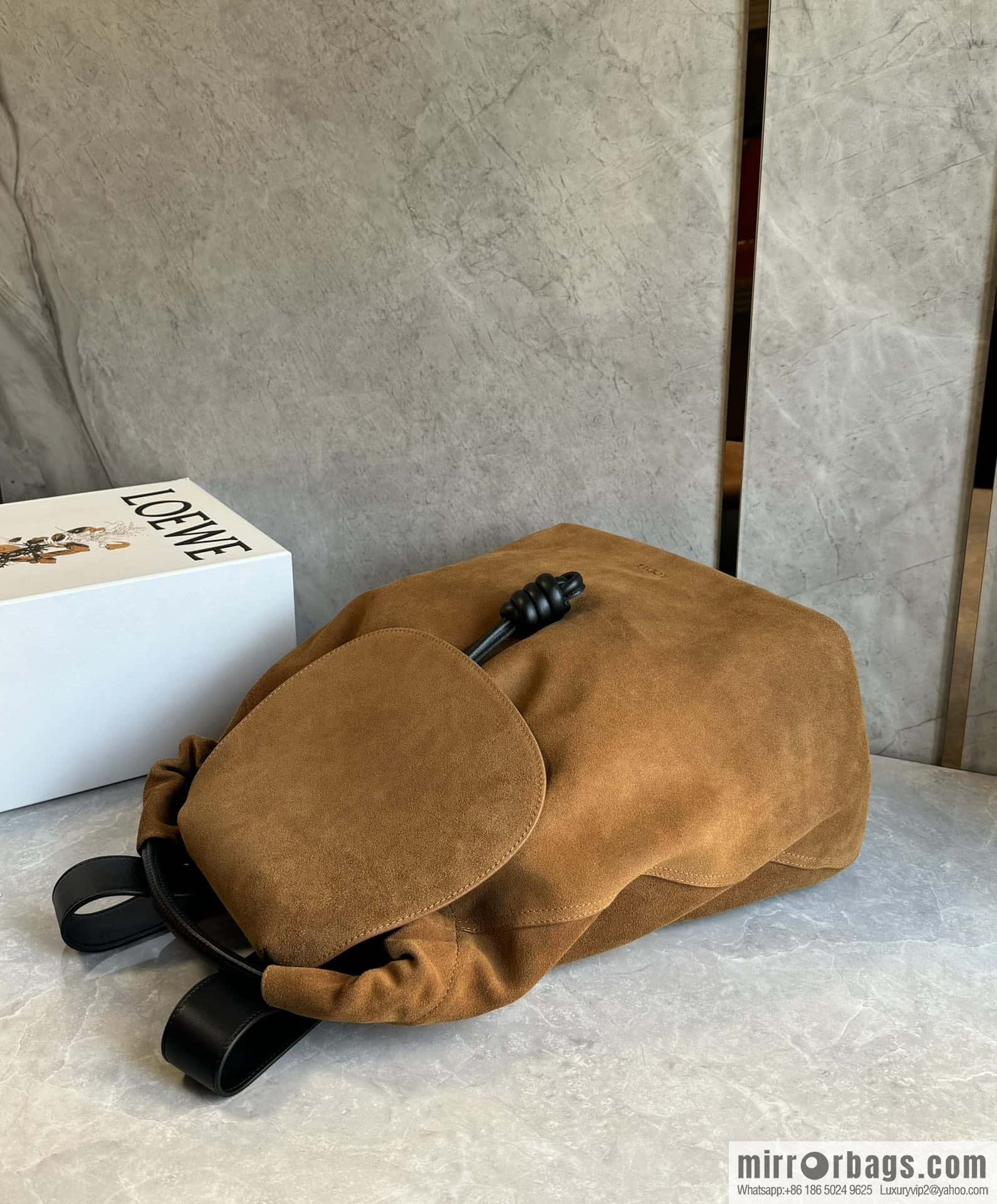 LOEWE Luo's new suede cotton backpack 🎒 0903