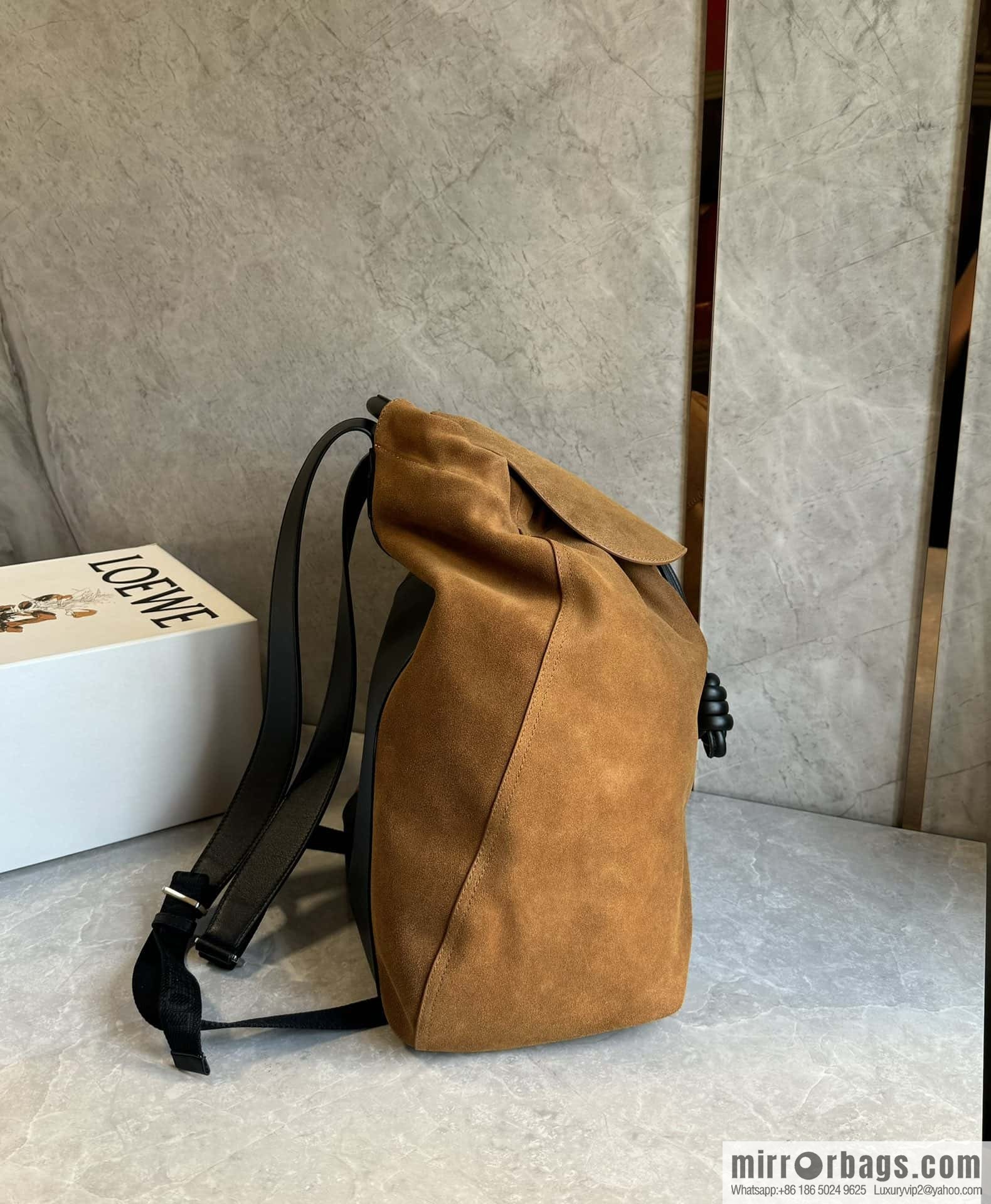 LOEWE Luo's new suede cotton backpack 🎒 0903