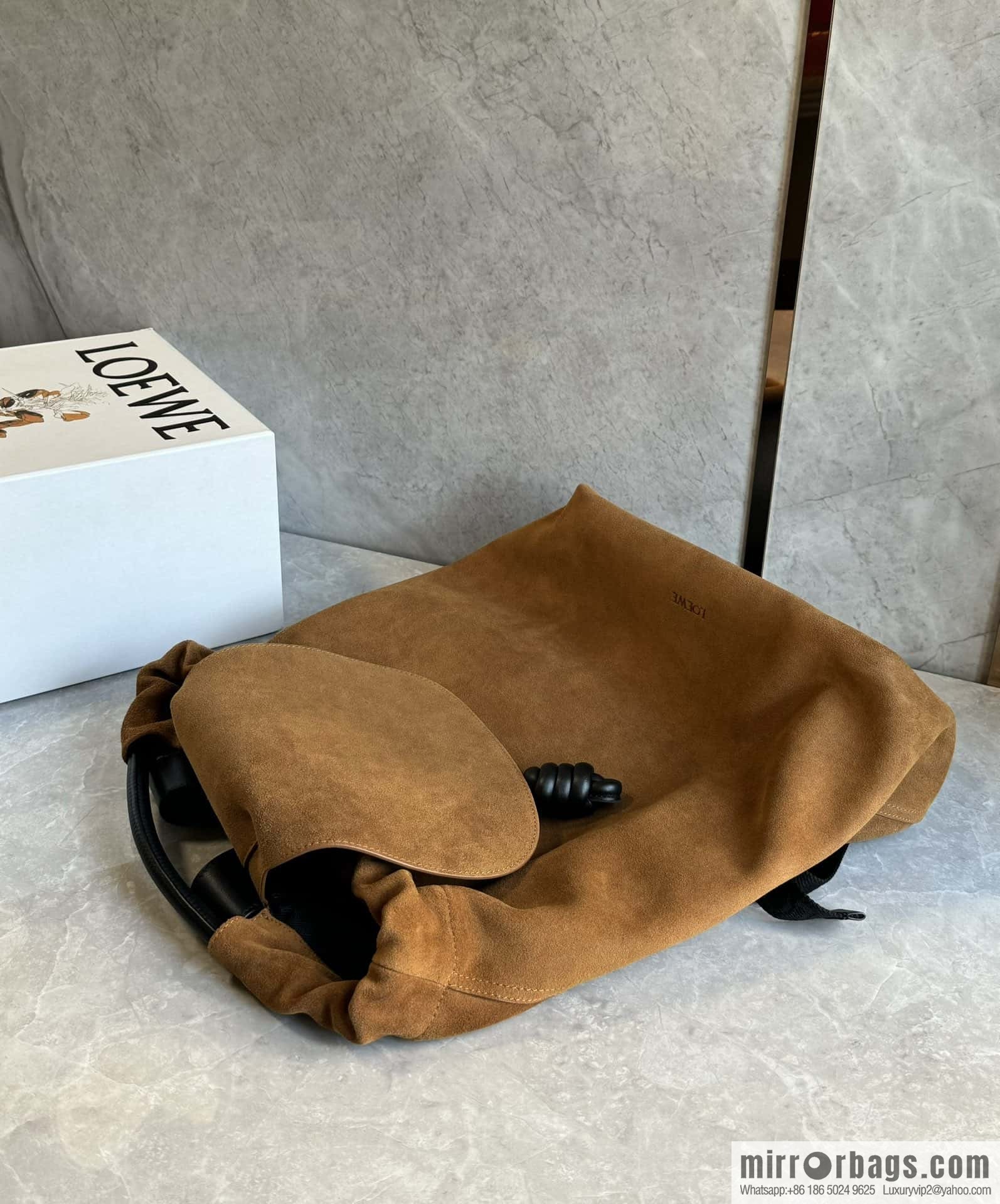 LOEWE Luo's new suede cotton backpack 🎒 0903