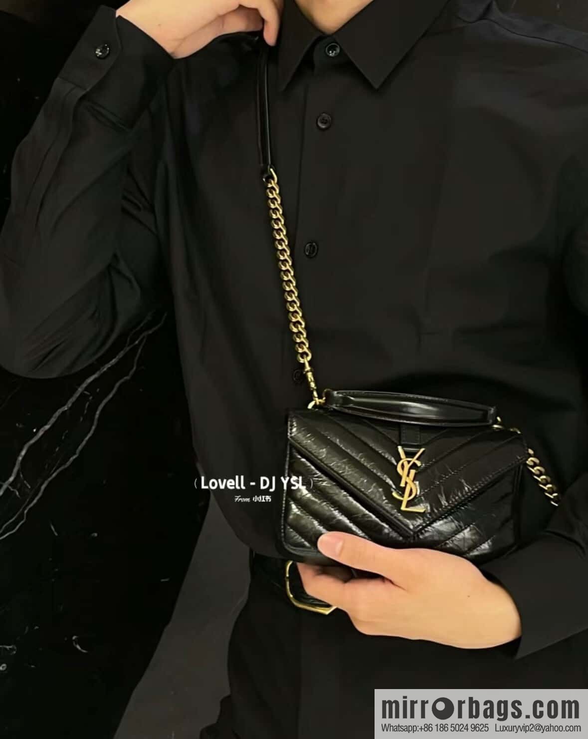 YSL 2024 New COLLEGE Glossy Oil Wax Mini Chain Bag 779430