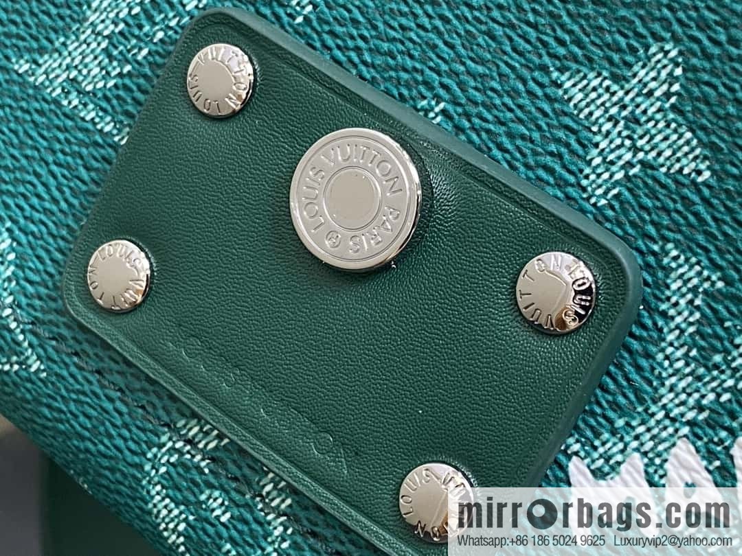 [Boutique‑grade] M12686 green, men's bag box bag series, the new Soul Trunk handbag of the season, compact shoulder bag.