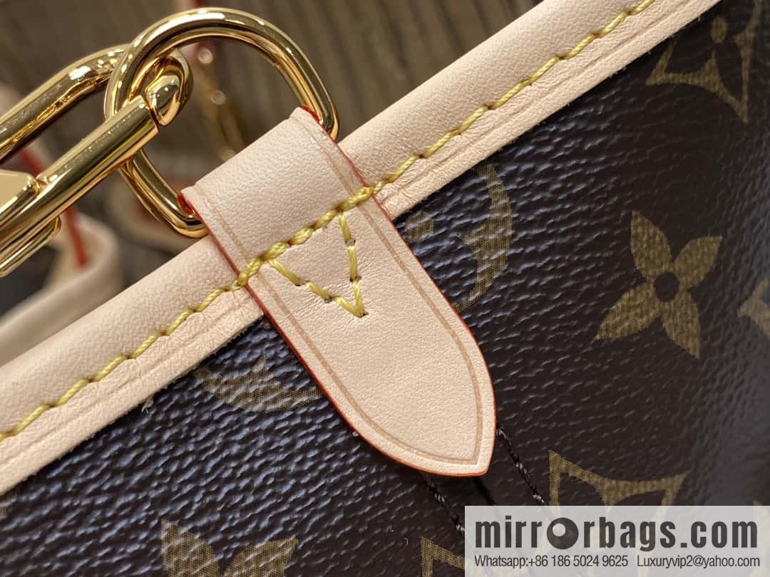 [Boutique‑grade] M11948 presbyopia apricot (seal double-sided) large shopping bag series NEVERFULL BANDOULIZRE INSIDE OUT large handbag