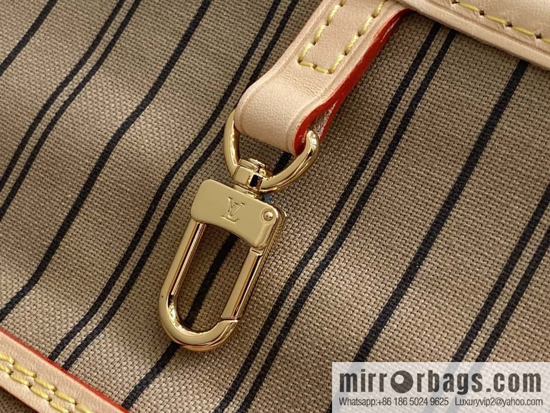 [Boutique‑grade] M11948 presbyopia apricot (seal double-sided) large shopping bag series NEVERFULL BANDOULIZRE INSIDE OUT large handbag