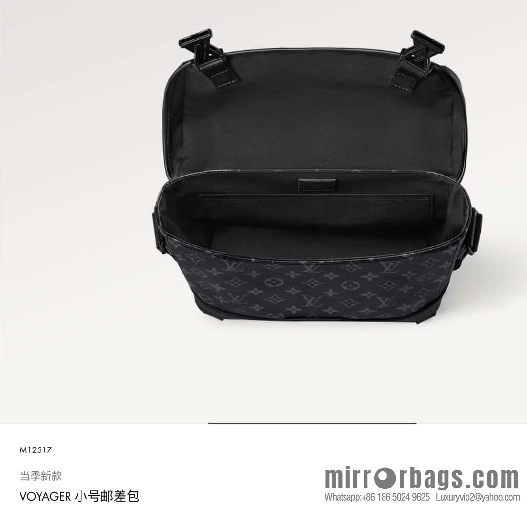 [Boutique‑grade] M12517 black flower, men's bag messenger bag series VOYAGER small messenger bag